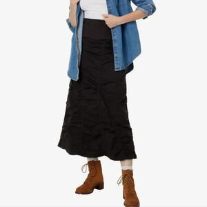 XCVI Women’s Gored Peasant Skirt Black Sz Small